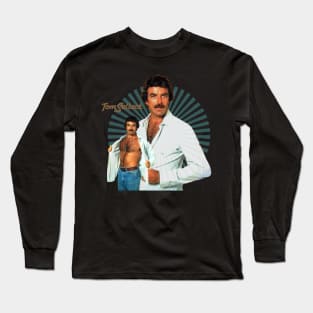 Retro tom selleck 80s Long Sleeve T-Shirt